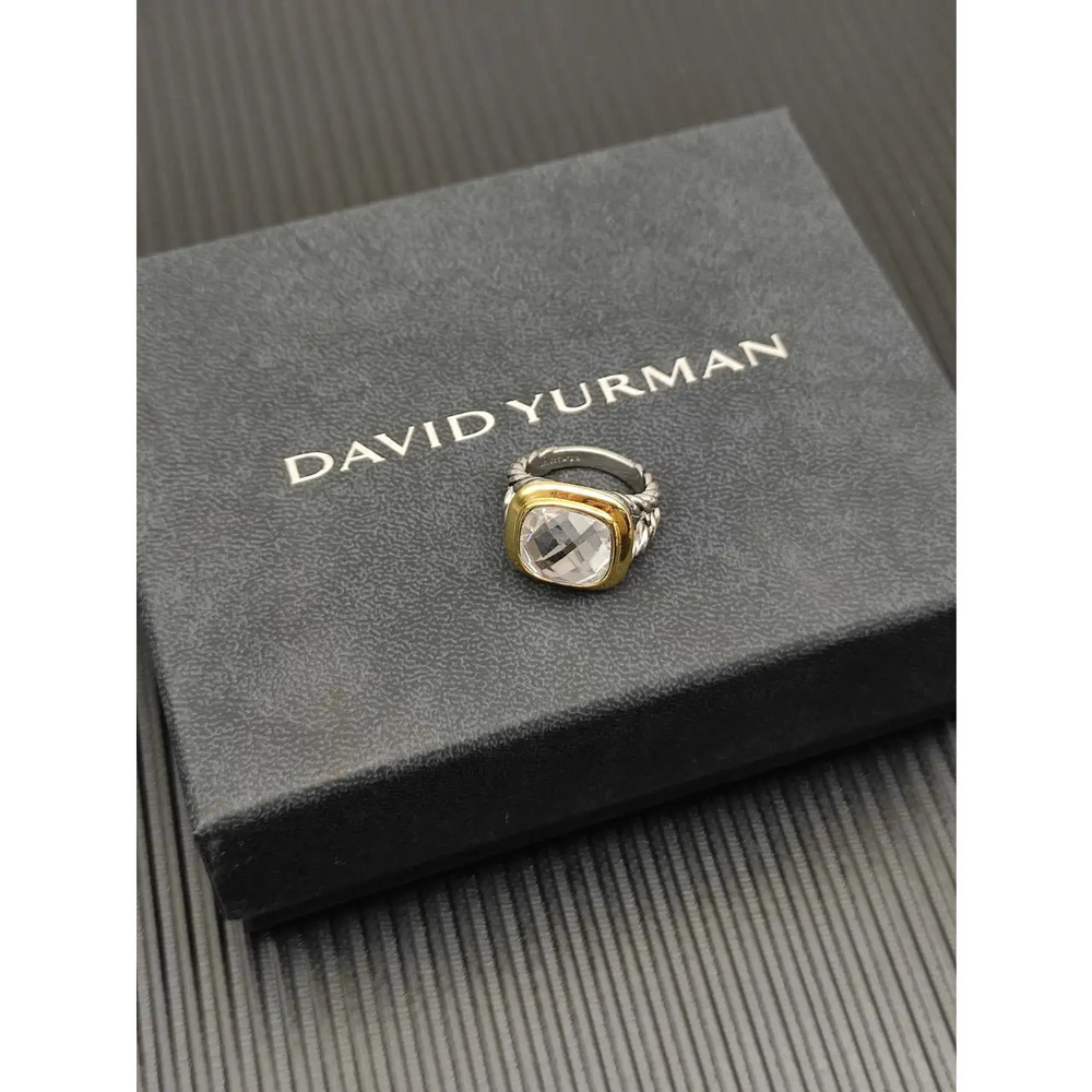 David Yurman two-tone square diamond ring - Picture 4 of 4